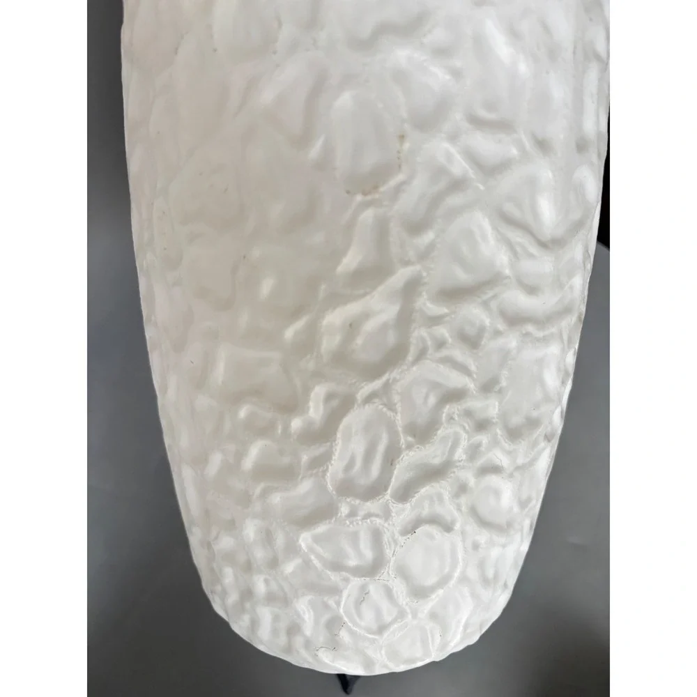 Vintage Mid Century Milk Glass Texture Lamp Shade Globe White Replacement Oblong